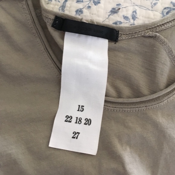 THE VIRIDI-ANNE Japan Taupe Tan Asymmetric Cotton Tee 3 - Picture 3 of 4